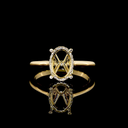 0.09 Cts 18k Yellow Gold Shape Hidden Halo Ring