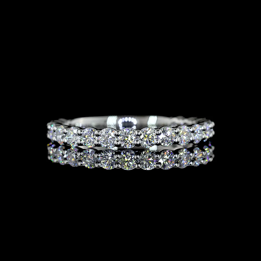0.75 Cts Platinum Round Shape Eternity Band Eternity Band