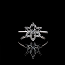 0.23 Cts Platinum Round Shape Hidden Halo Ring