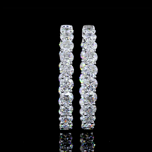 [ERSLHPRD1150P] 11.8 Cts Silver Round Shape Hoops Earring