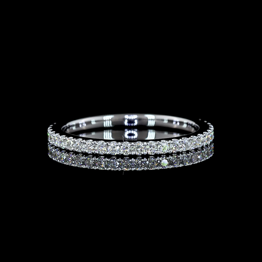 [EB18WRD40P] 0.46 Cts 18k White Gold Round Shape Eternity Band Eternity Band