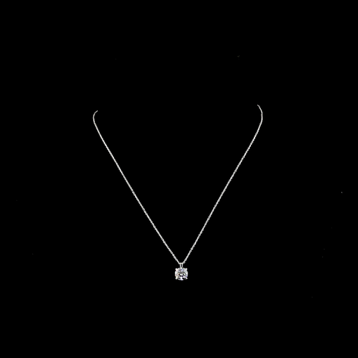 [PD14WSORD150P] 1.52 Cts 14k White Gold Round Shape Solitaire Pendant