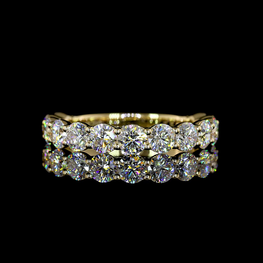 [EB14Y45750RD175P] 1.81 Cts 14k Yellow Gold Round Shape 3/4 Band Eternity Band