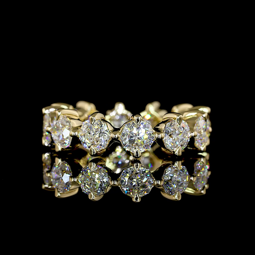 [EB14YOCT350P] 3.97 Cts 14k Yellow Gold Octagon Shape Eternity Band Eternity Band