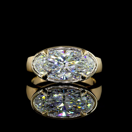 [RG14YSOOV300BPEW] 3.12 Cts 14k Yellow Gold Oval Shape Solitaire Ring