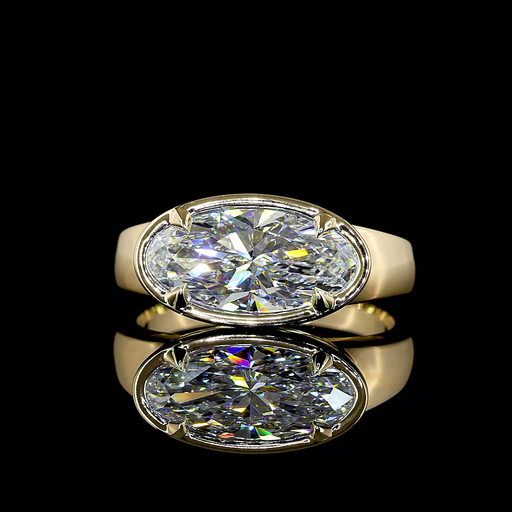 [RG14YSORD300P] 3.07 Cts 14k Yellow Gold Round Shape Solitaire Ring
