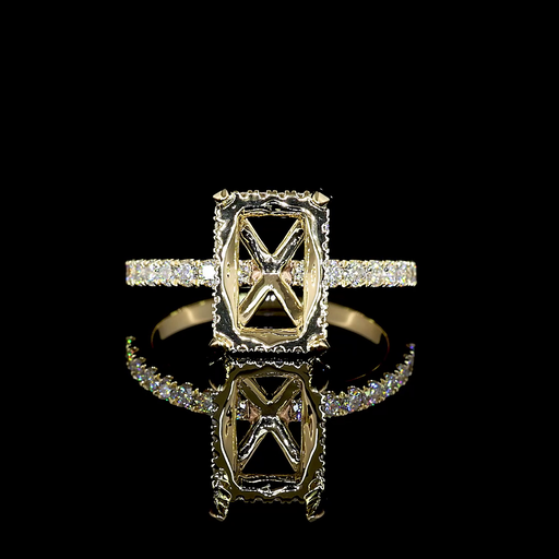 [RG14YHHRAD350RDPNS] 3.63 Cts 14k Yellow Gold Radiant Shape Hidden Halo Ring