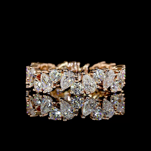 [EB14R250PIN] 2.52 Cts 14k Rose Gold Mix Shape Eternity Band Eternity Band