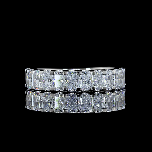 [EBPHFRAD100UPNS] 1.42 Cts Platinum Radiant Shape Half Eternity Eternity Band