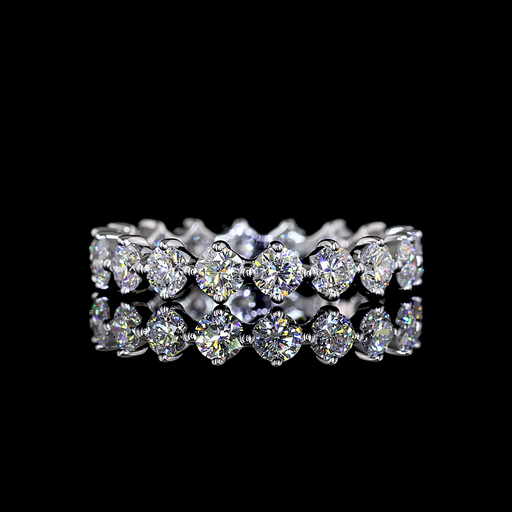 [EB14WRD100P] 1.43 Cts 14k White Gold Round Shape Eternity Band Eternity Band