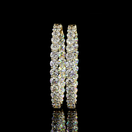[ER14YHPRD1550P] 16.25 Cts 14k Yellow Gold Round Shape Hoops Earring