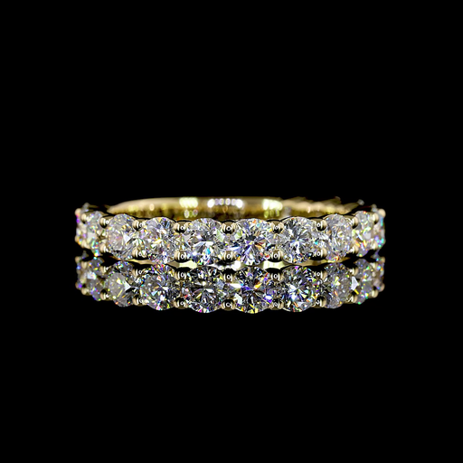 [EB14Y45750RD150P] 1.55 Cts 14k Yellow Gold Round Shape 3/4 Band Eternity Band
