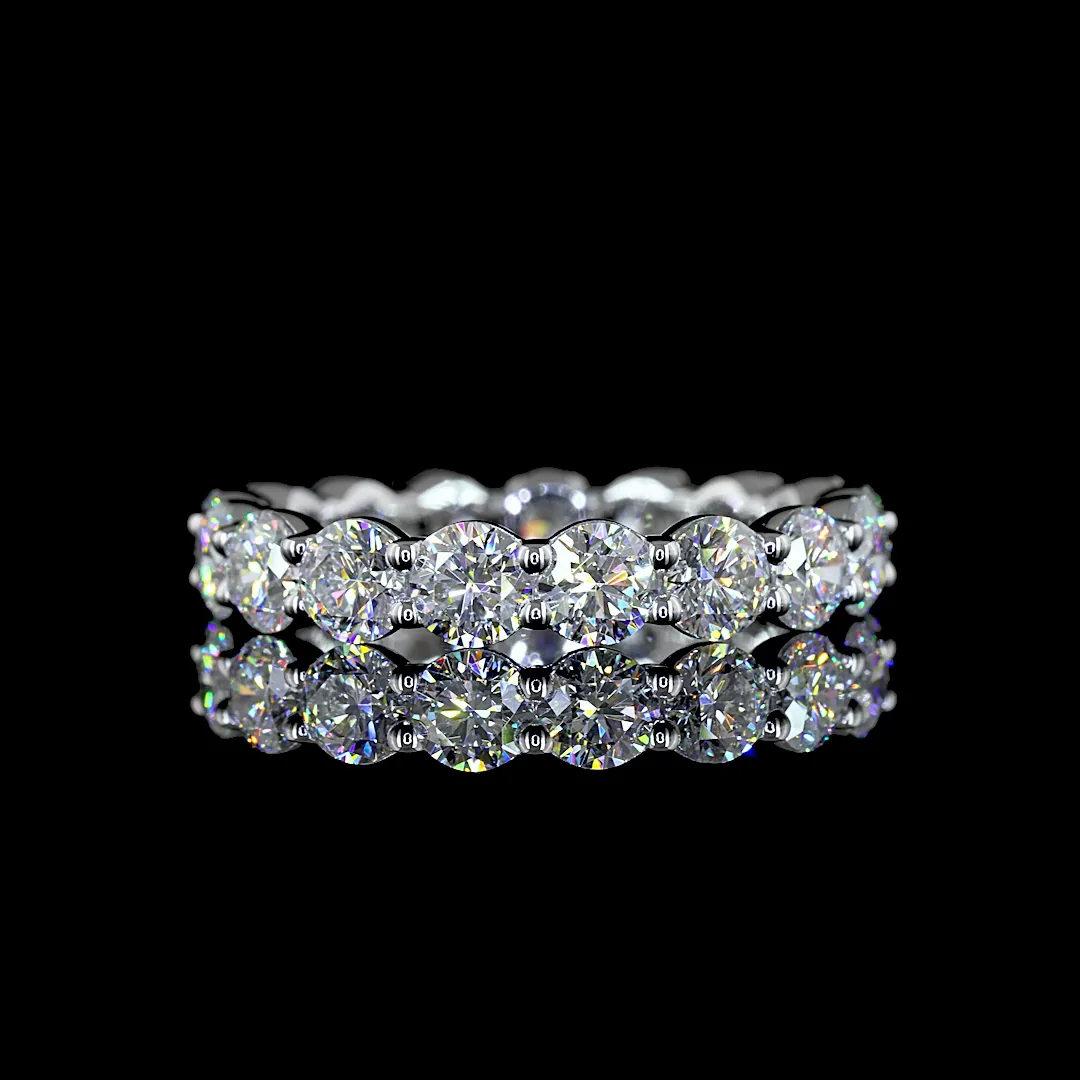 2.73 Cts 14k White Gold Round Shape Eternity Band Eternity Band
