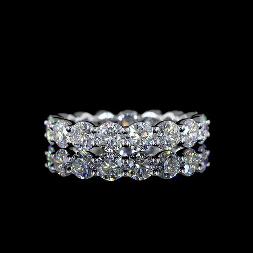 [EB14WRD250P] 2.73 Cts 14k White Gold Round Shape Eternity Band Eternity Band