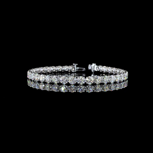 [BC14WTSRD1450P] 14.99 Cts 14k White Gold Round Shape Tennis Bracelet