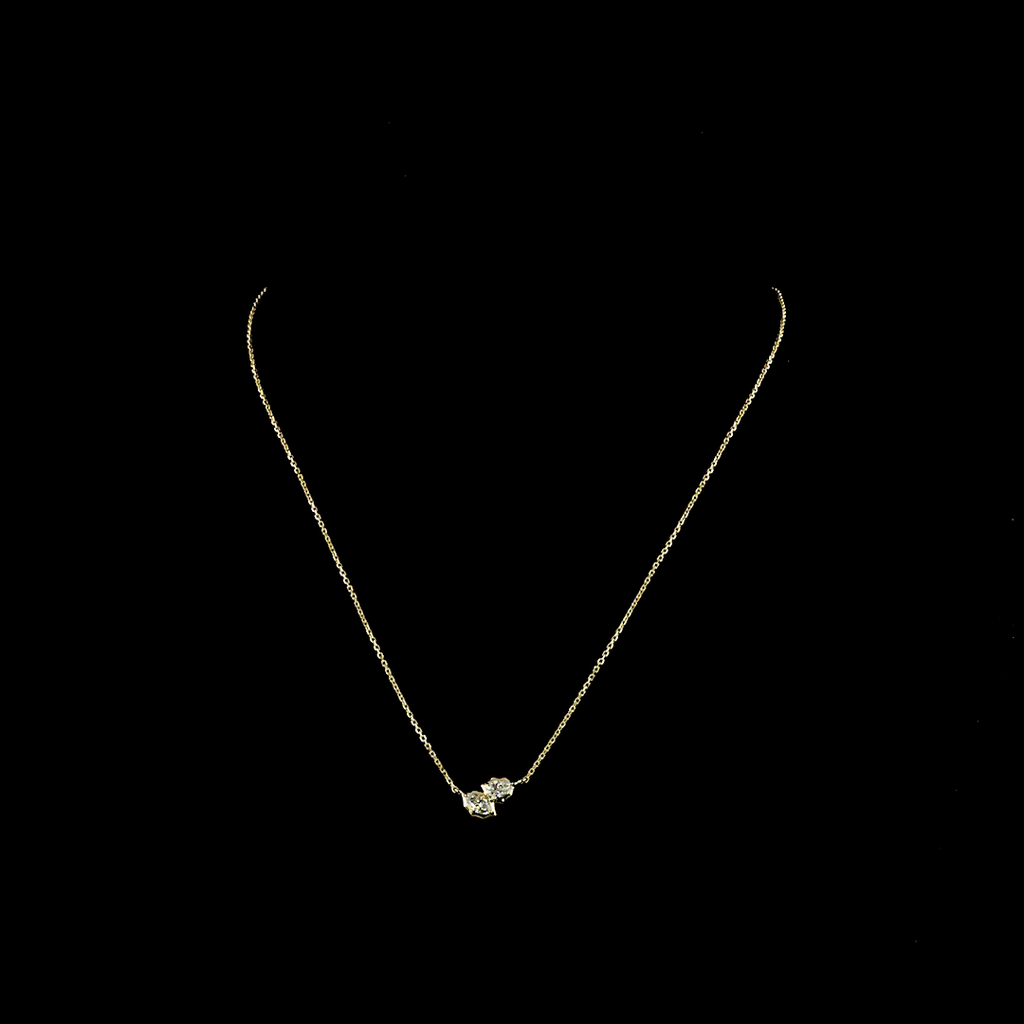 0.39 Cts 14k Yellow Gold Mix Shape Pendant Pendant