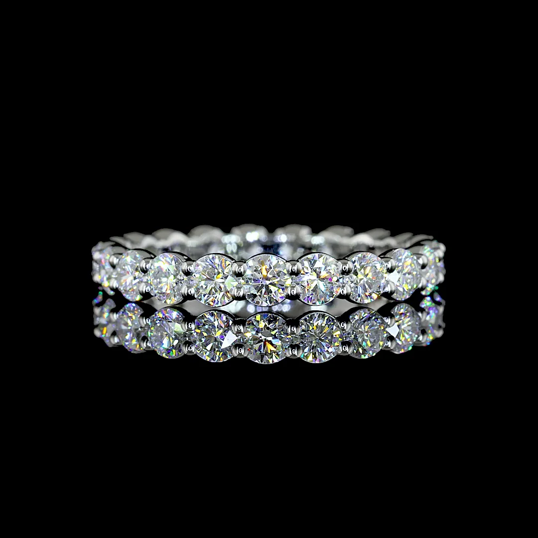 1.56 Cts Platinum Round Shape Eternity Band Eternity Band
